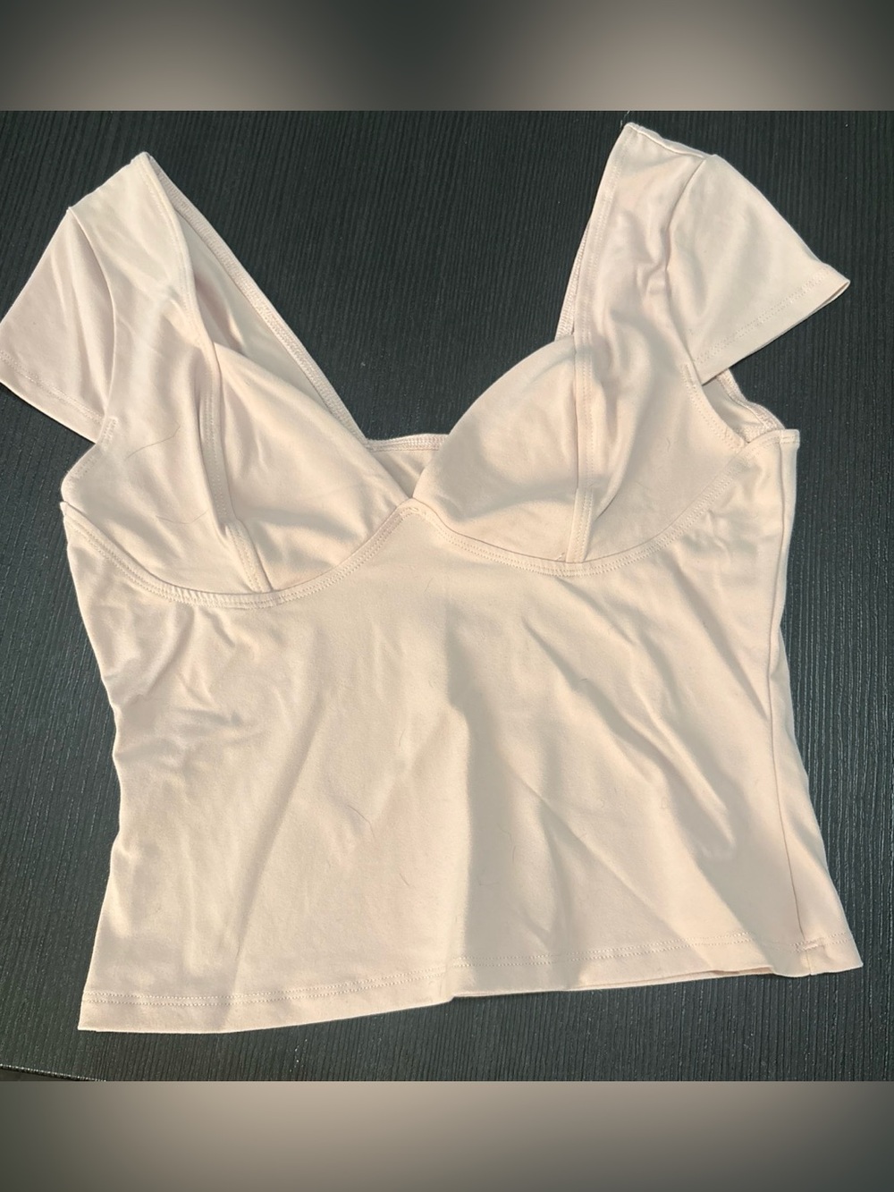 Amazon Women's Light Blush Crop Bustier Top